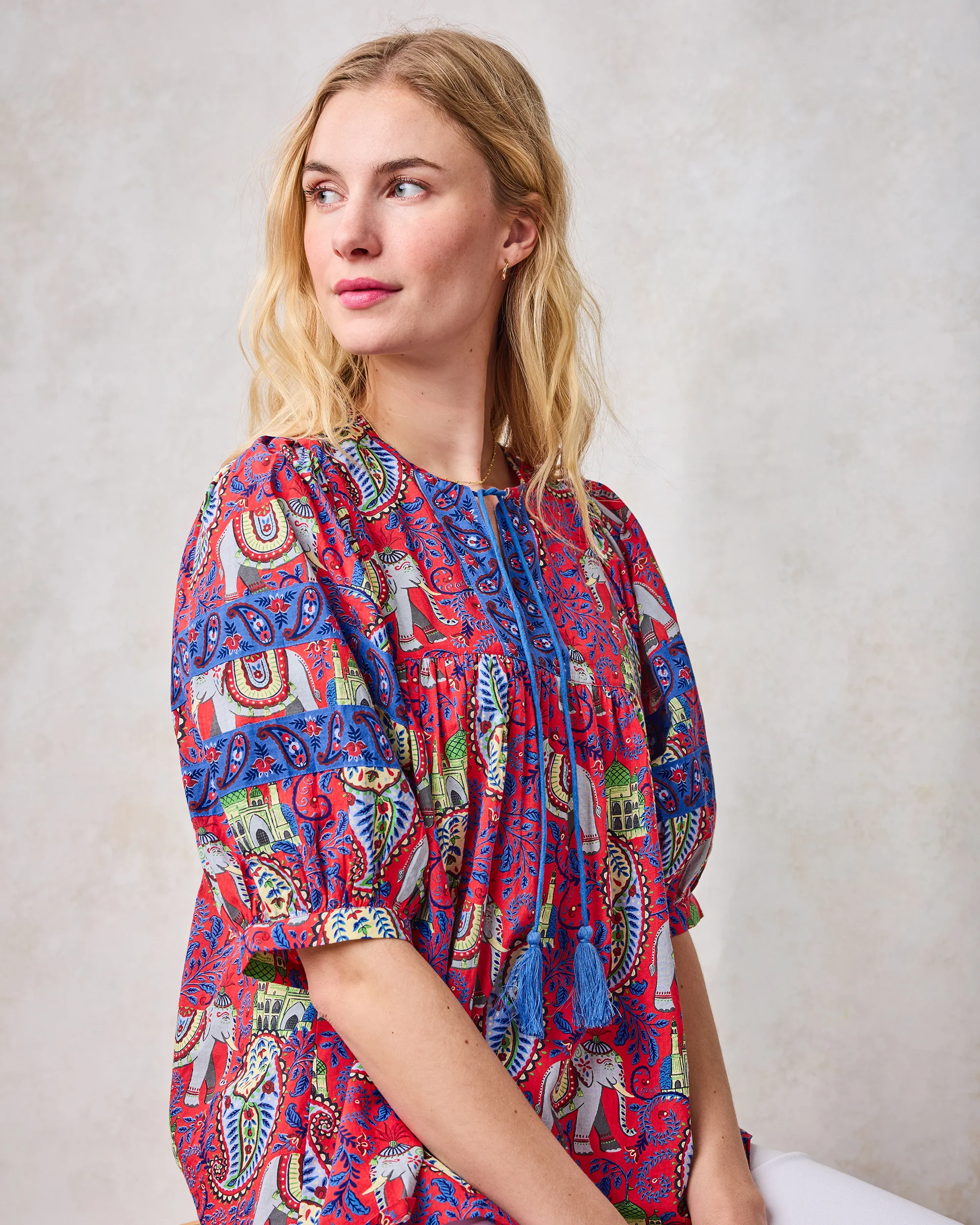 Palace Paisley - Greta Blouse - Paprika - Image 5