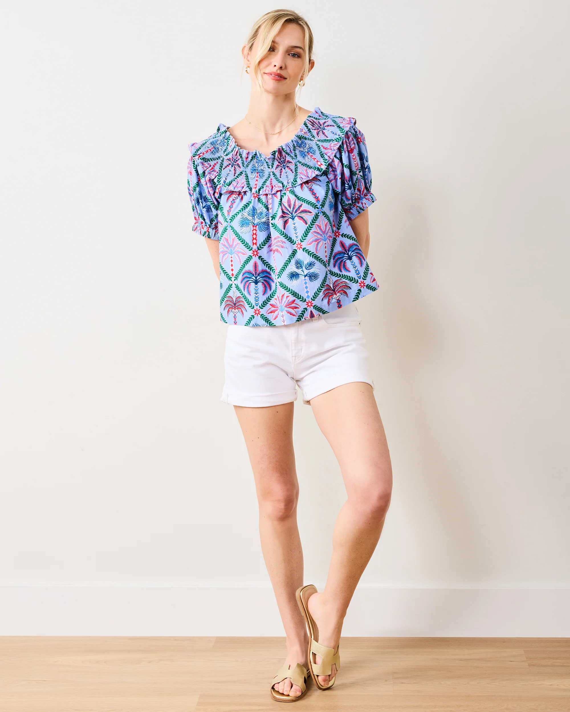 Palm Tree Paradise - Ximena Blouse - Lilac Escape - Image 6