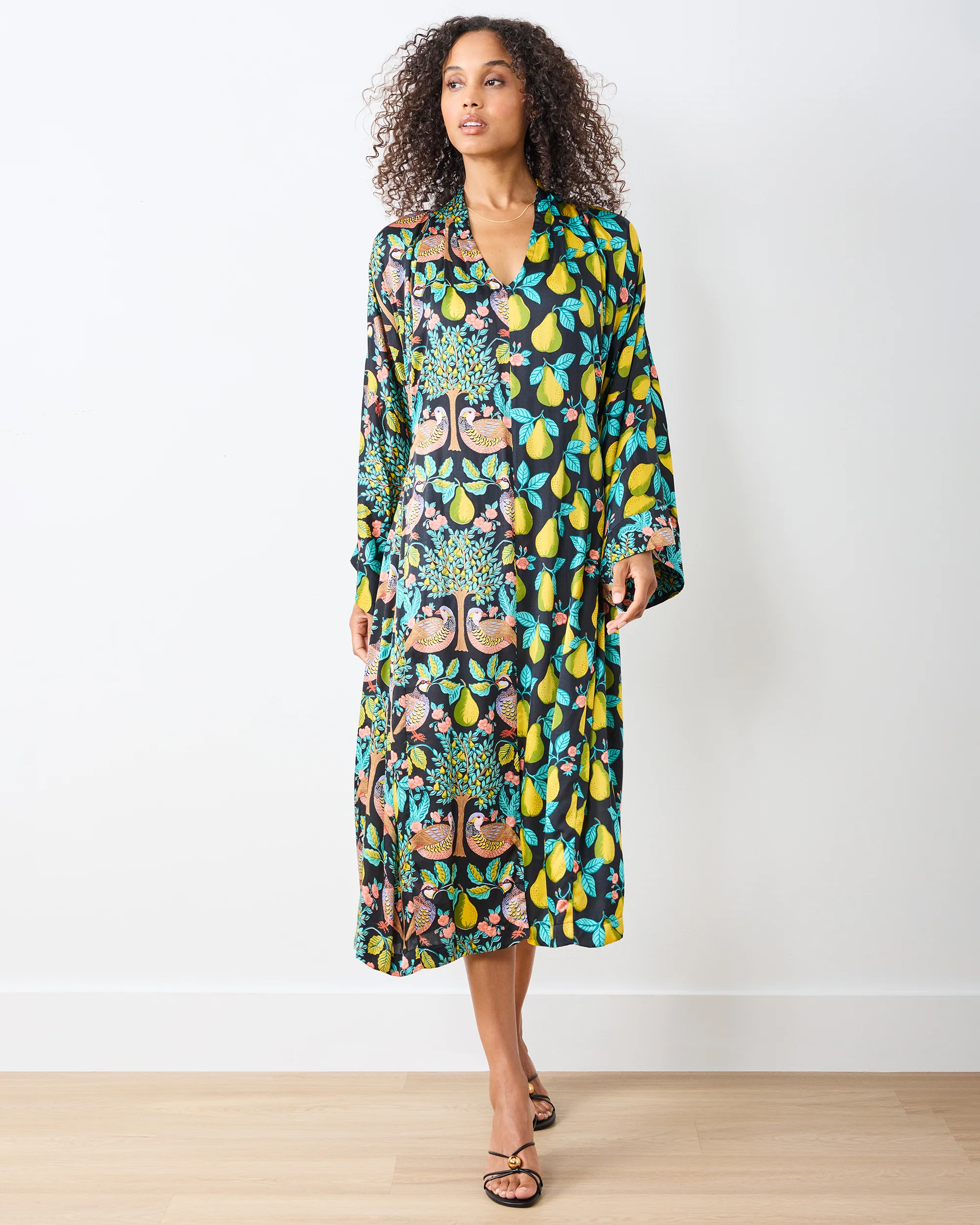 Partridge In A Pear Tree - Dulce Dress - Ink - Image 5