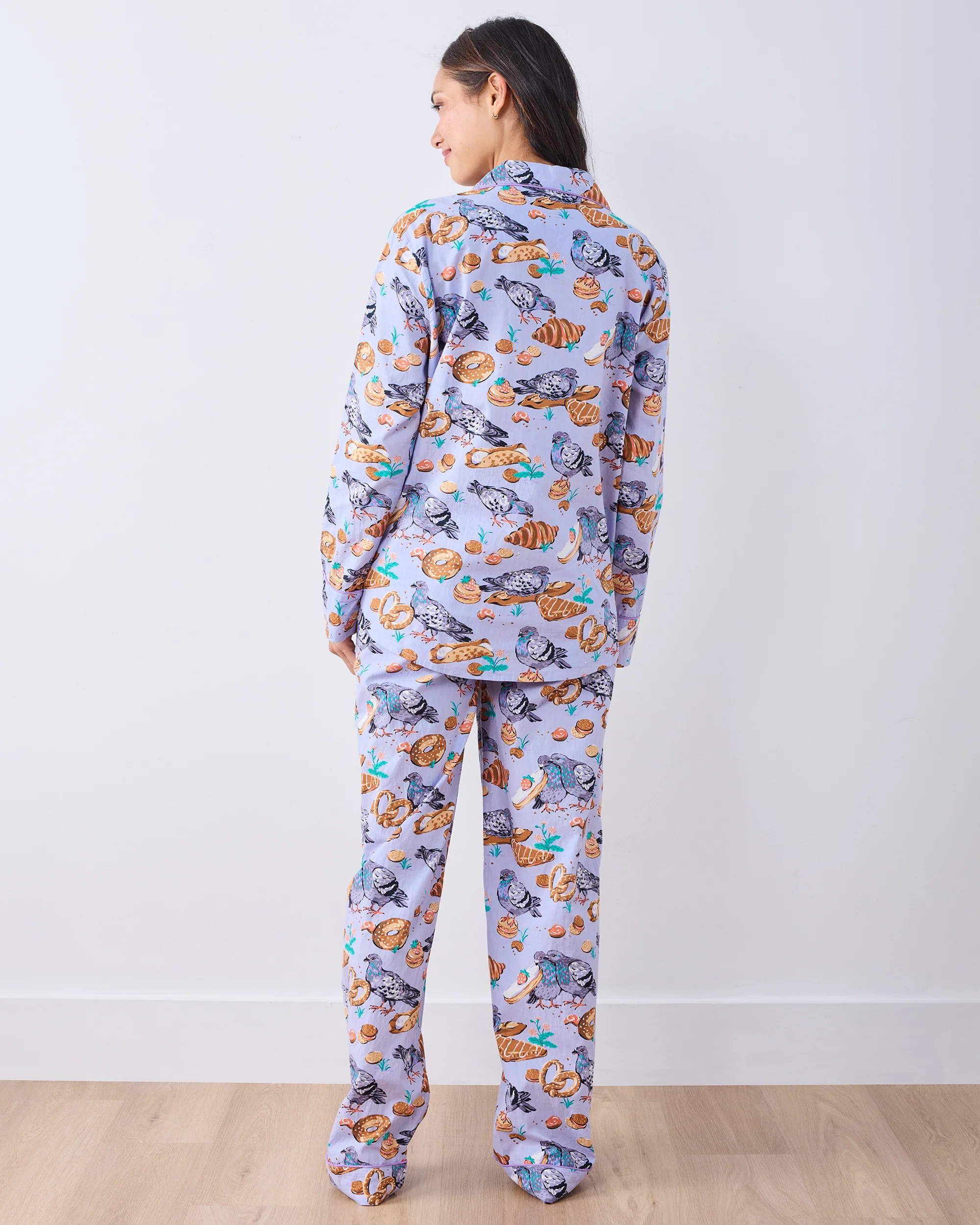 Peckish Pastries - Long PJ Set - Lavender Lovebird - Image 5