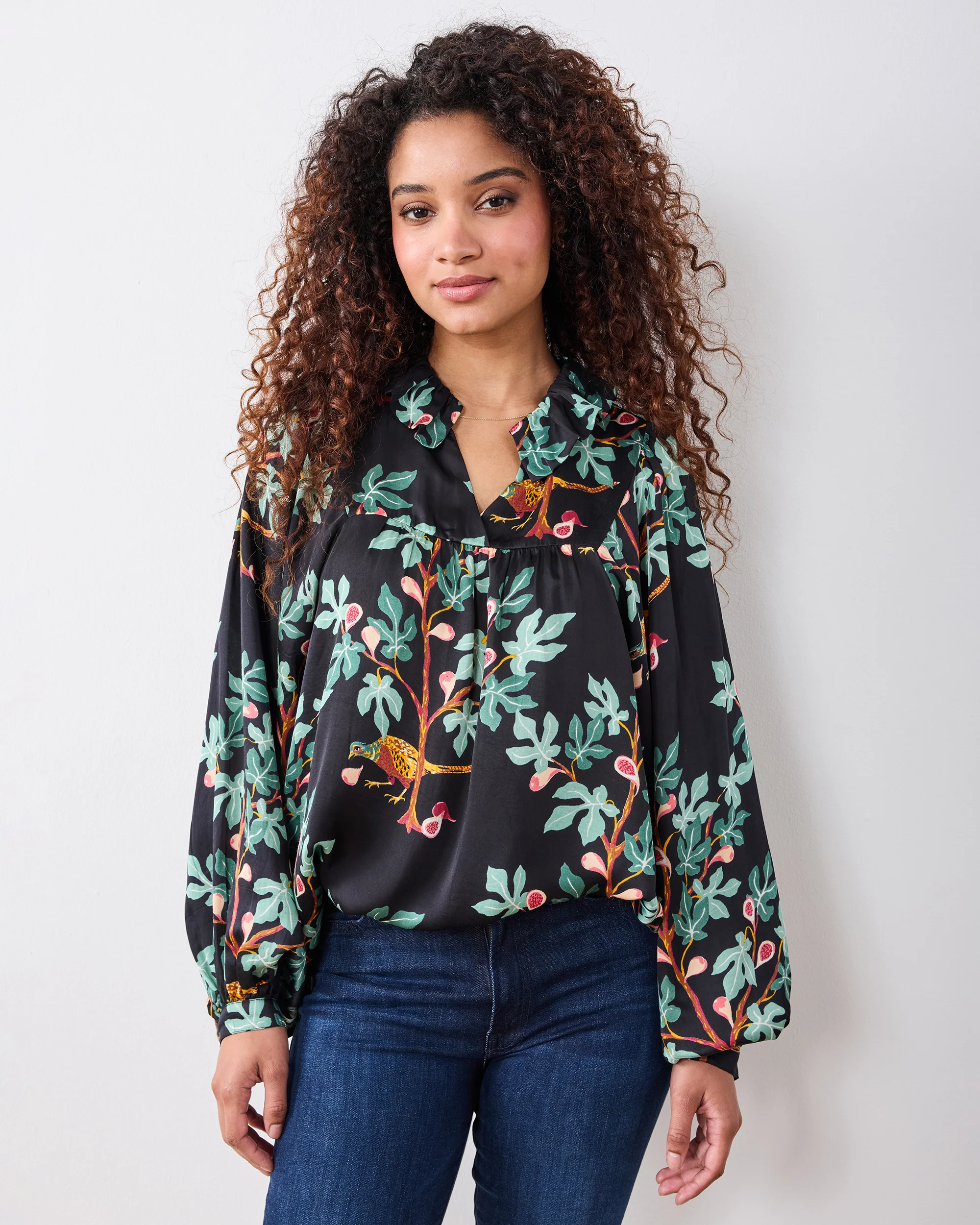 Pheasant & Figs - Finley Blouse - Ink - Image 4