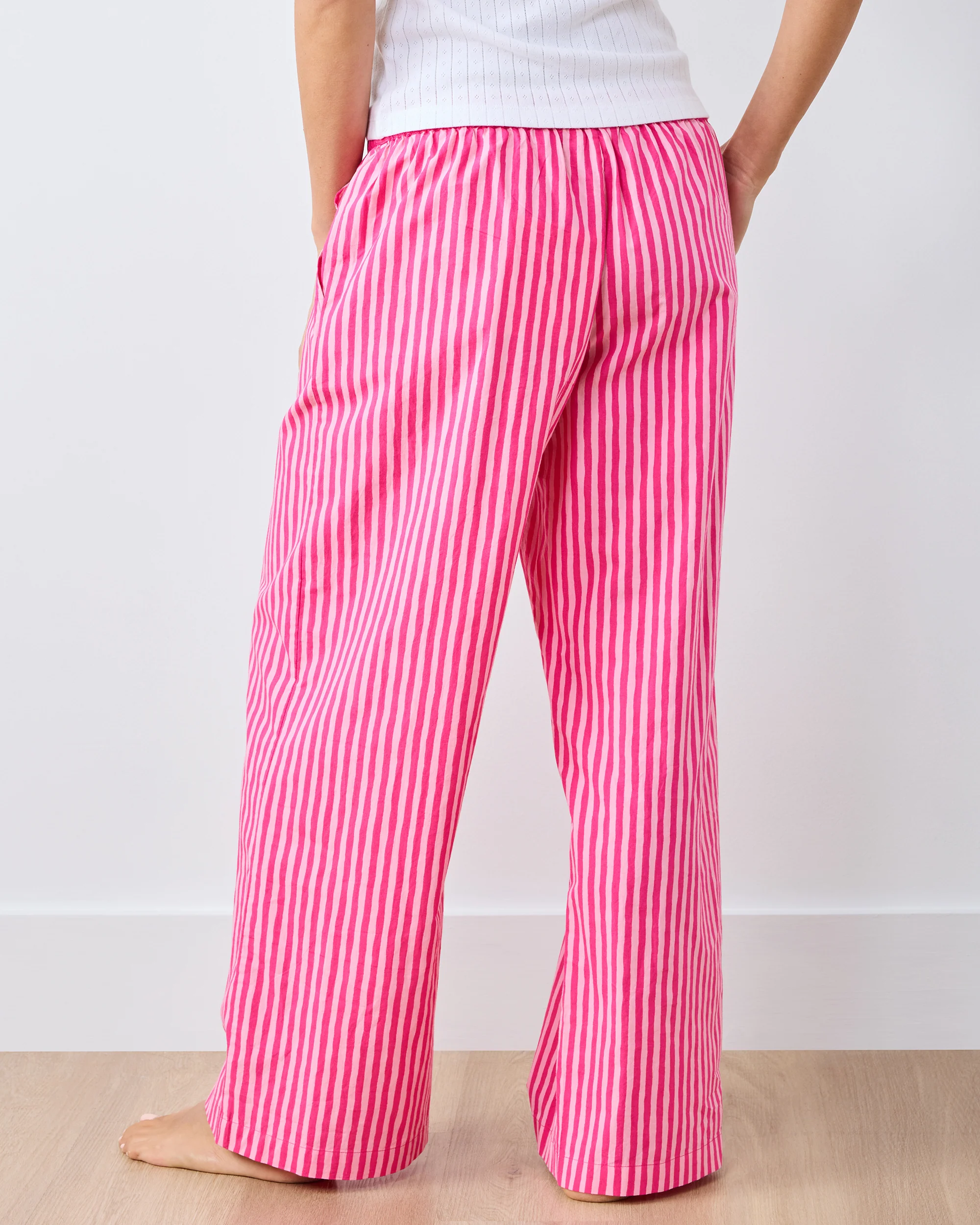 Pink Stripe - Nola PJ Pants - Hot Pink - Image 6