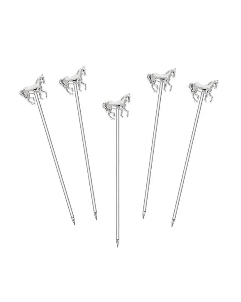 Silver - Horse Cocktail Picks Set of 5 - Original Source