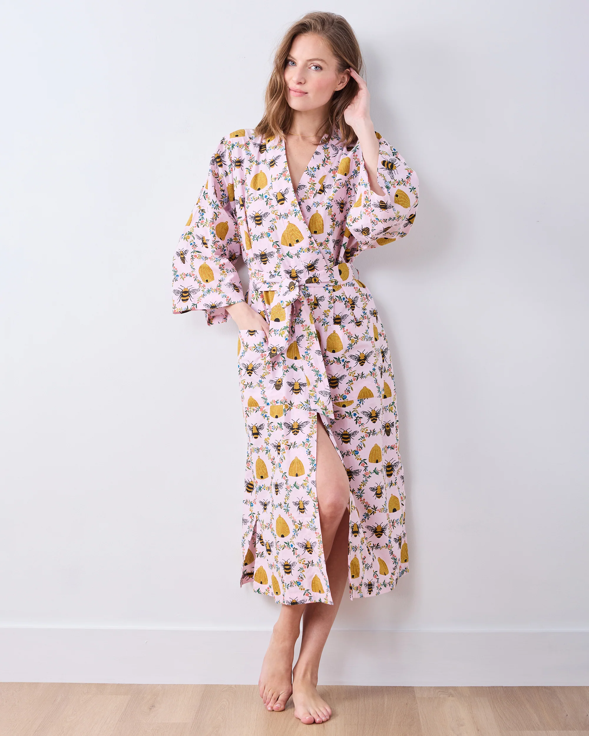 Sweet Bee - Long Robe - Pink Petal