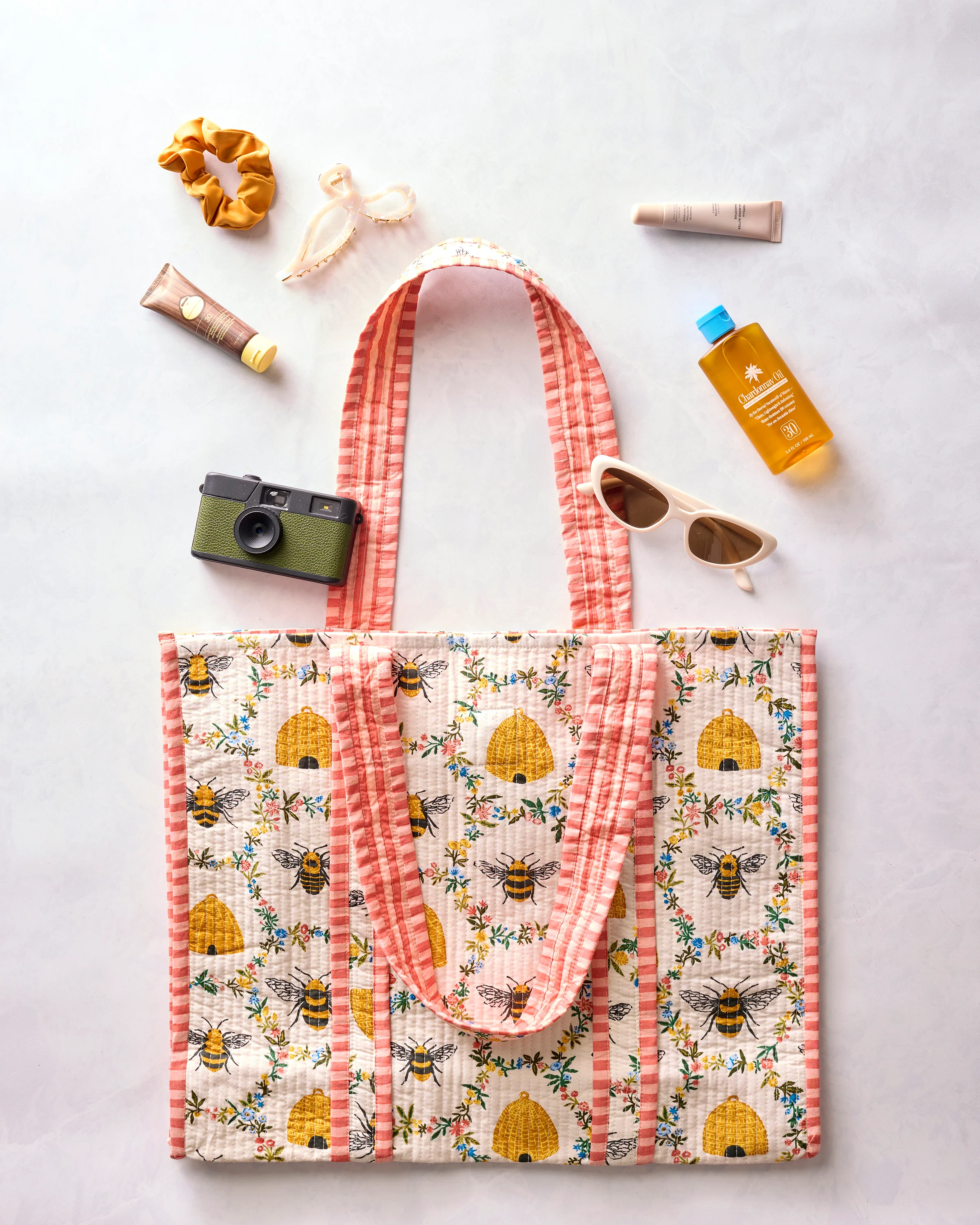 Sweet Bee - The Traveler Tote - Cream - Image 3
