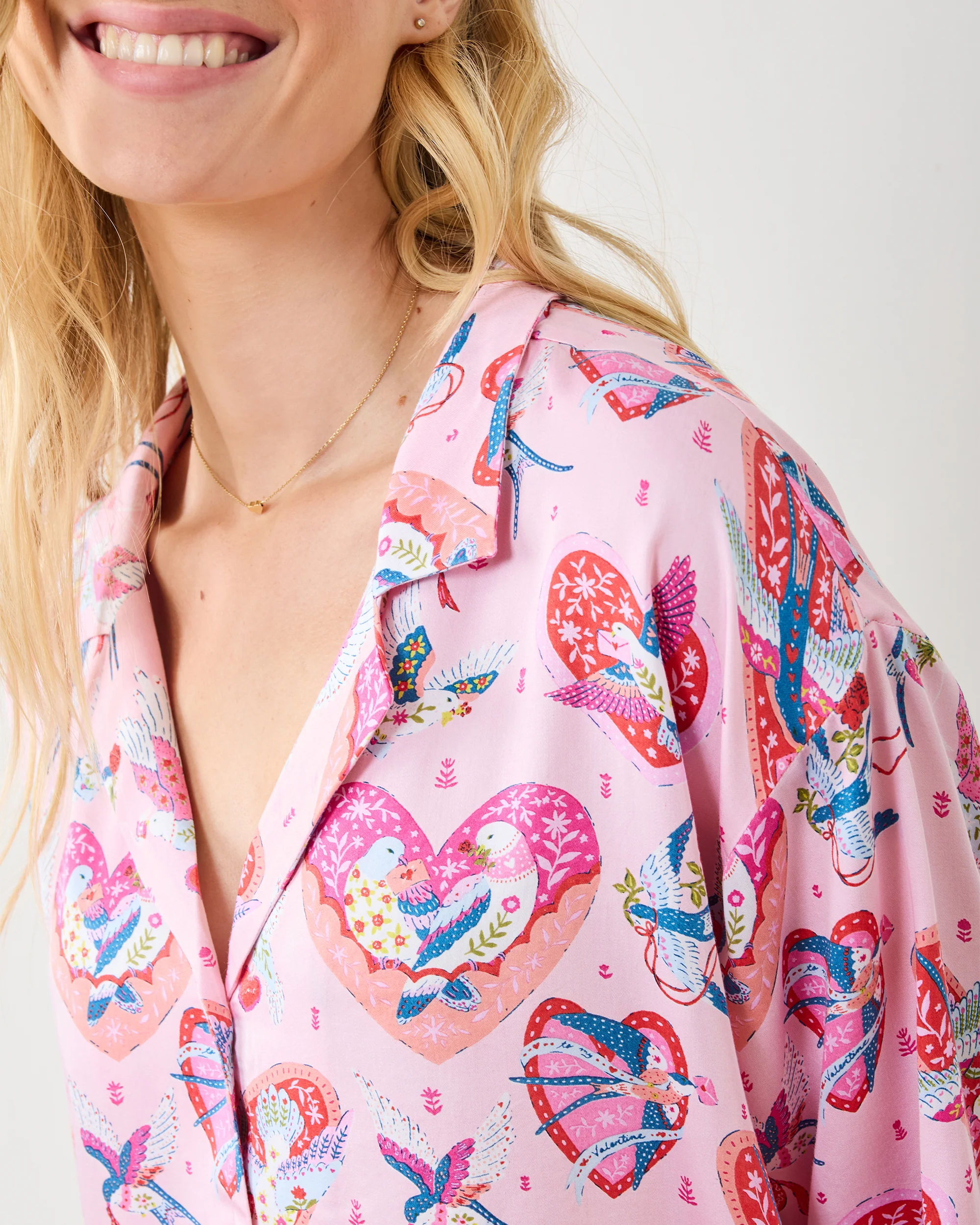 Swooning Sparrows - Eco Satin Sweet Dreams Set - Pink Petal - Image 5