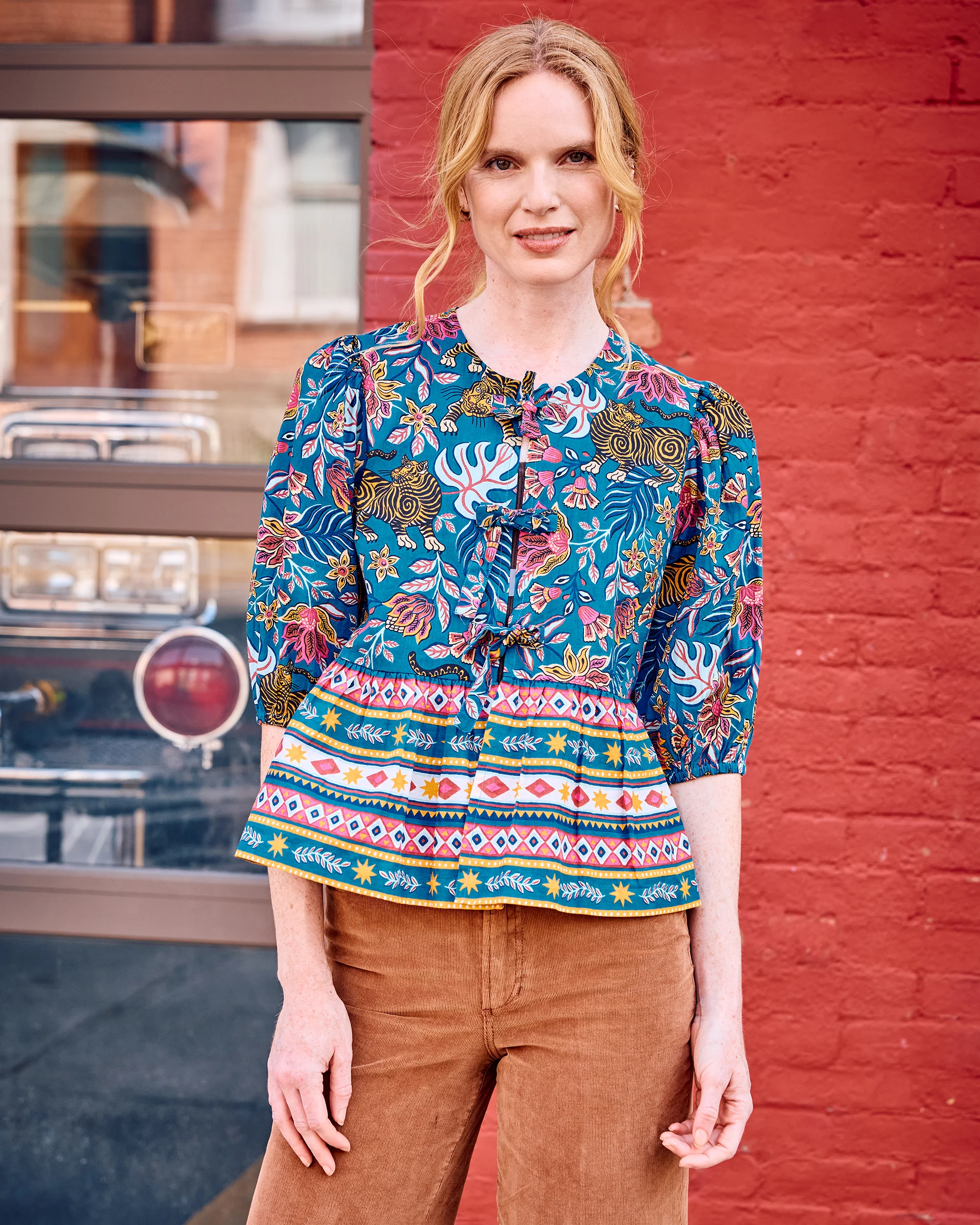 Tibetan Tigress - Annabelle Blouse - Blue Ridge - Image 5