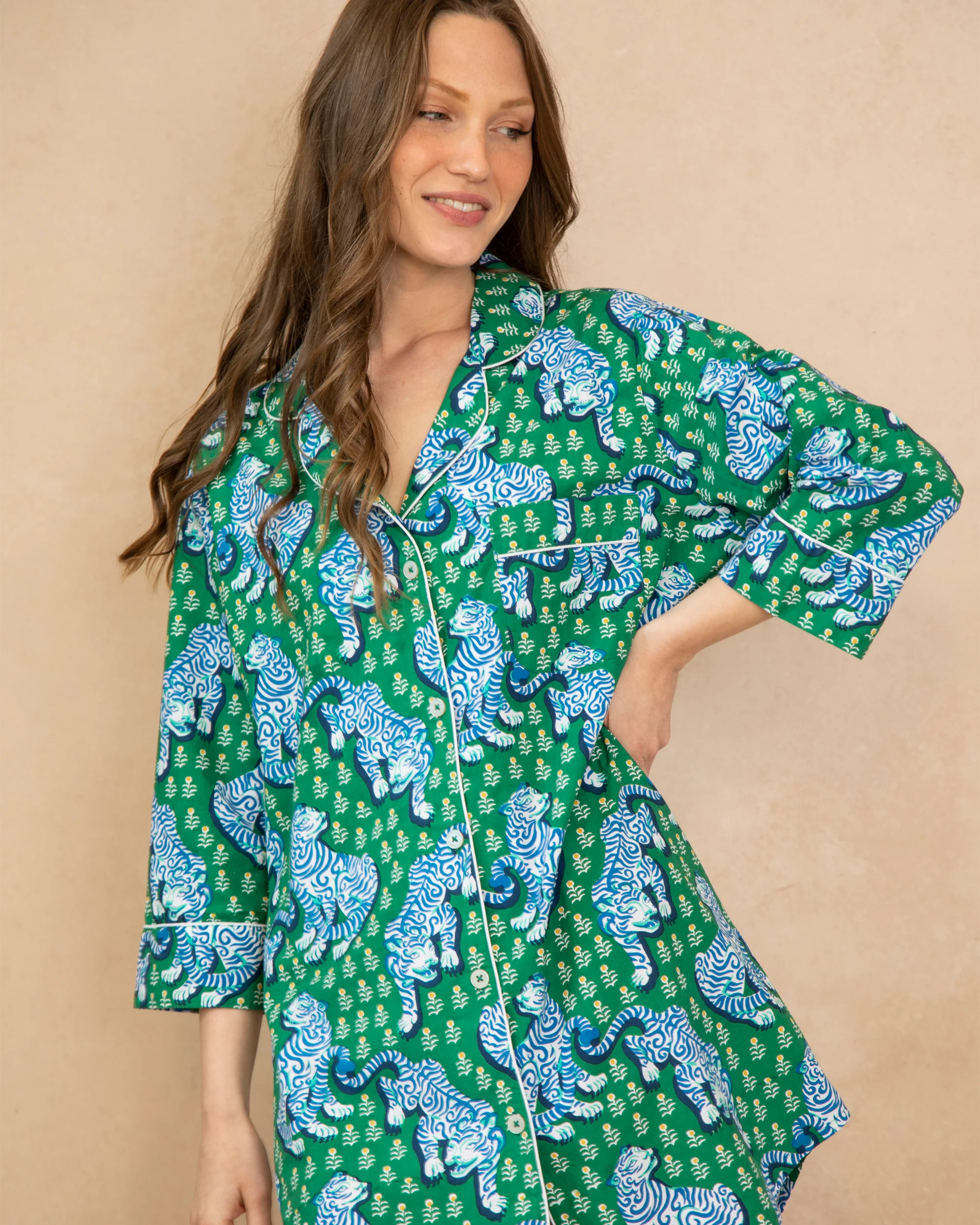 Tiger Queen - Sleep Shirt - Jade - Image 6