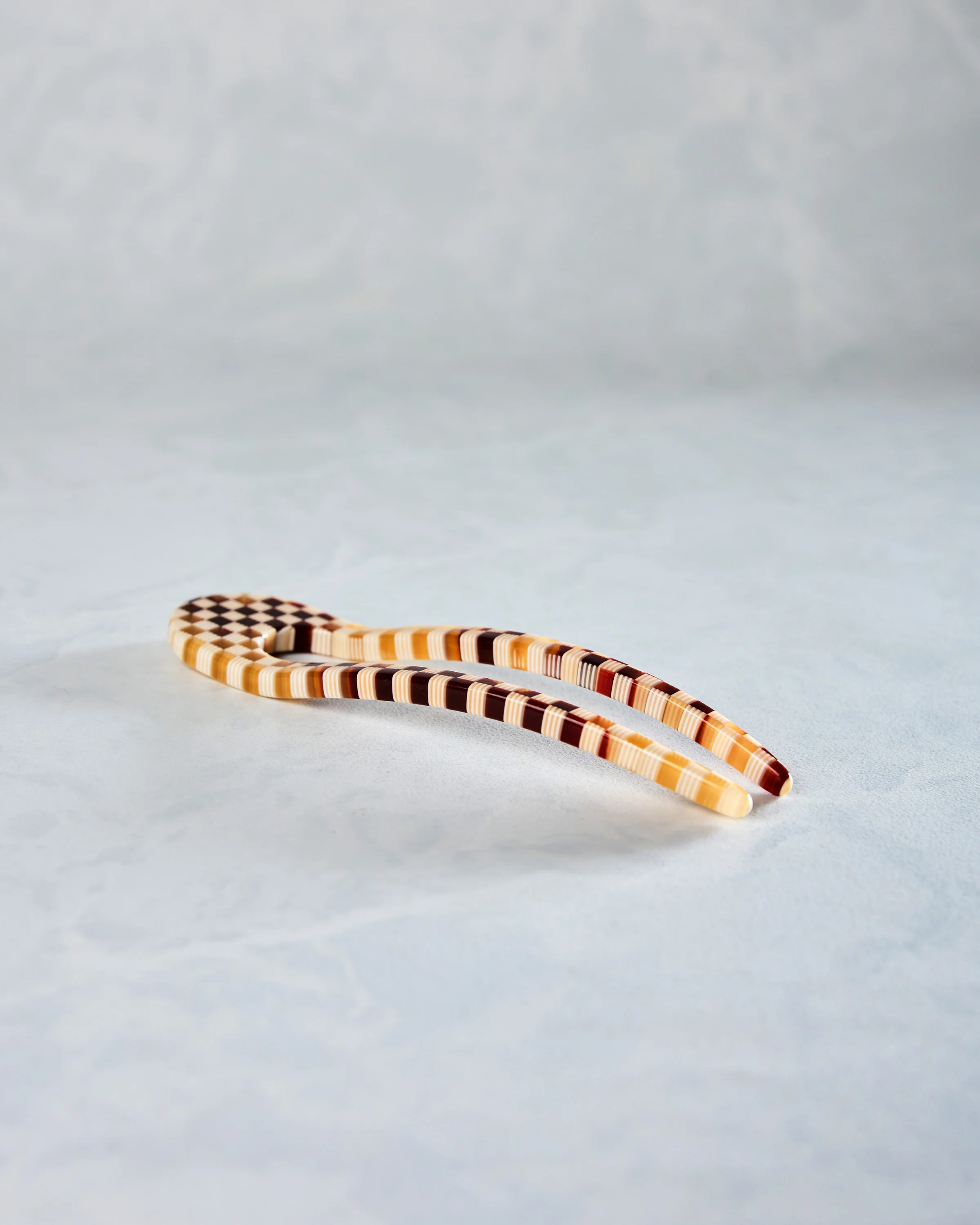 Tortoise Checker - French Hair Pin  - Machete - Image 2