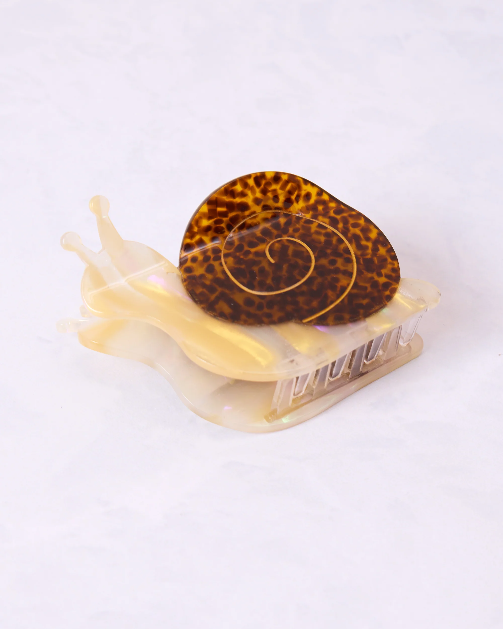 Tortoise Snail - Hand Painted Claw Hair Clip - Solar Eclipse - Image 2