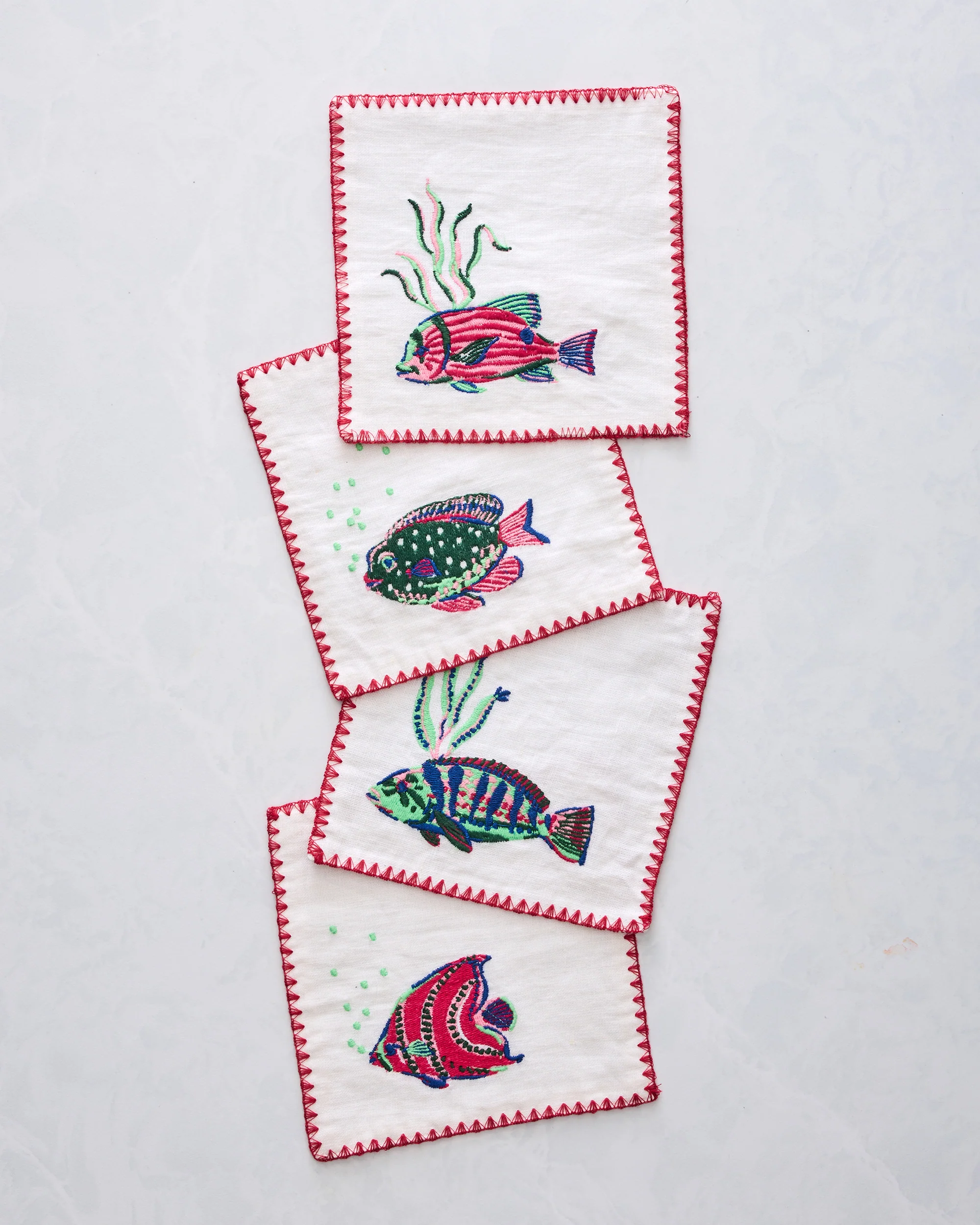 Tropical Fish - Cocktail Napkins - Cloud - Image 2