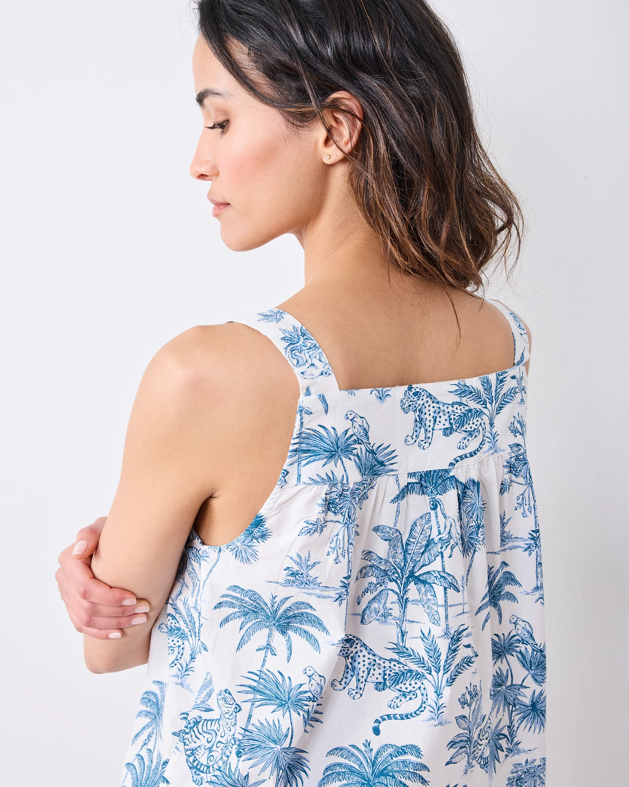 Tropical Toile - Back to Bed Short Set - Cloud - Image 5