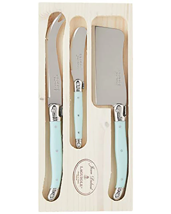 Turquoise - Laguiole 3-Piece Turquoise Cheese Knife Set - French Home - Image 3