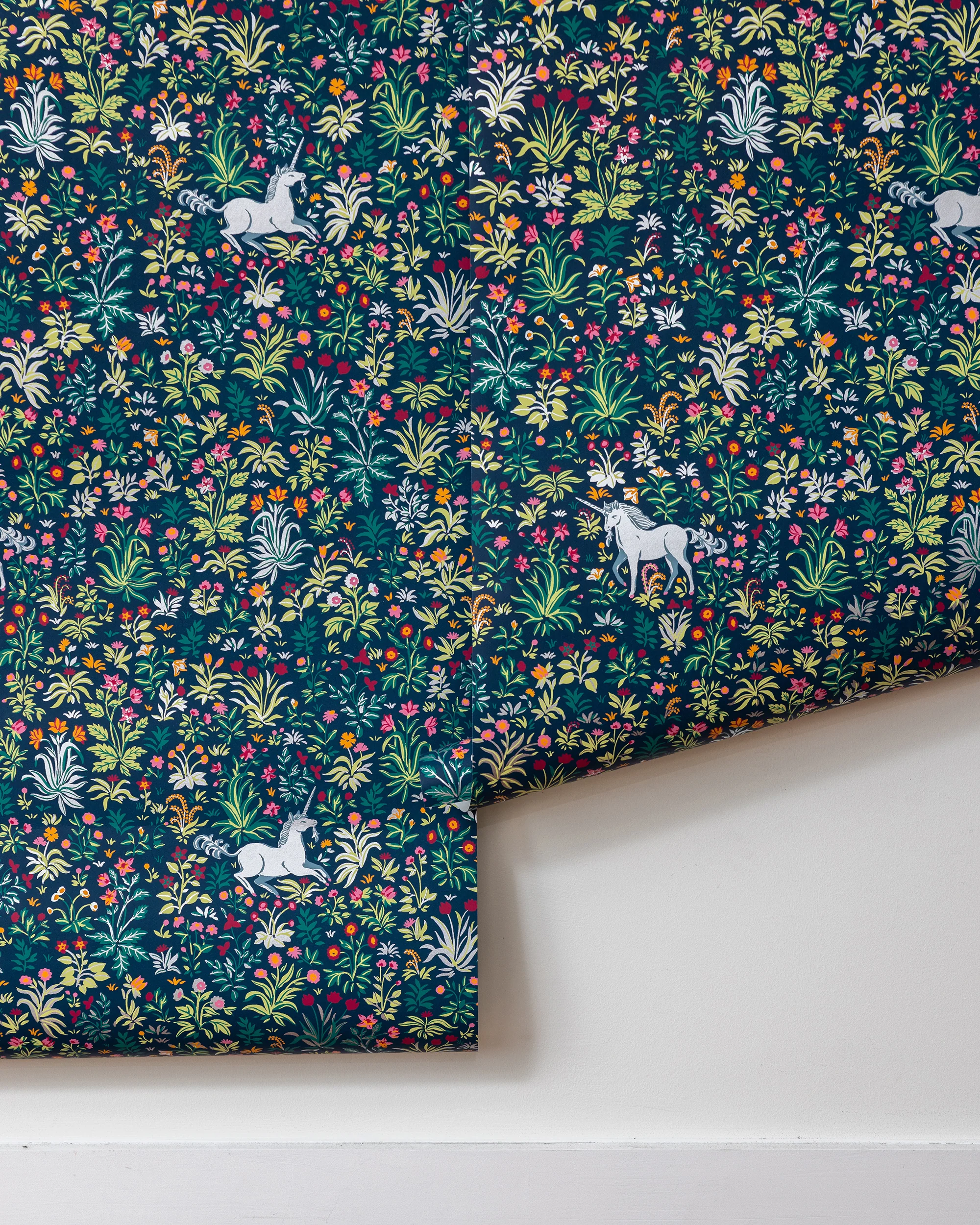 Unicorn's Garden - Wallpaper Double Roll - Indigo - Image 3