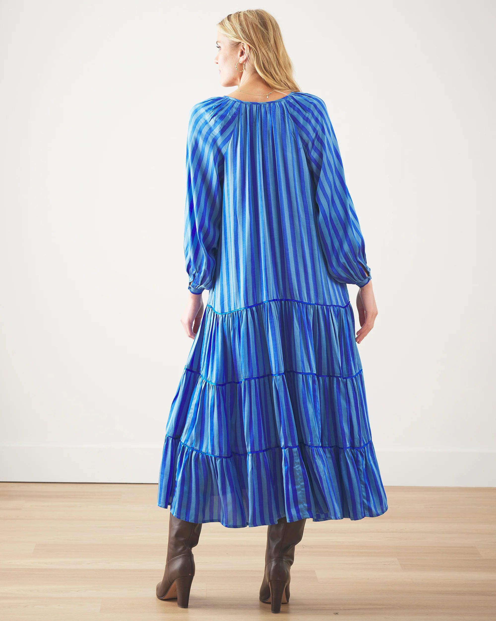 Vintage Stripe - City Lights Dress - Mediterranean Tile - Image 8