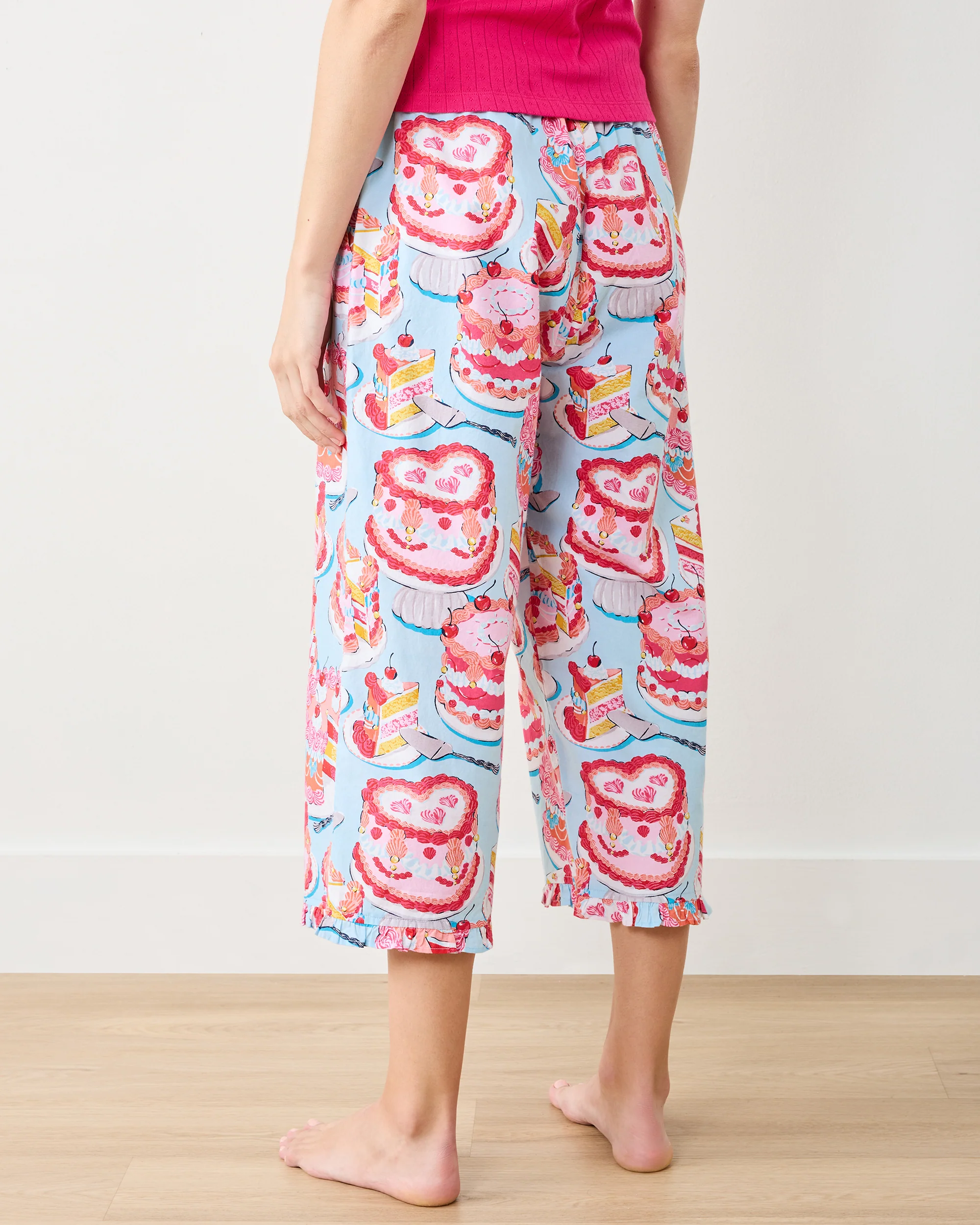 Vintage Cakes - Ruffle Cropped Pants - Blue Buttercream - Image 4