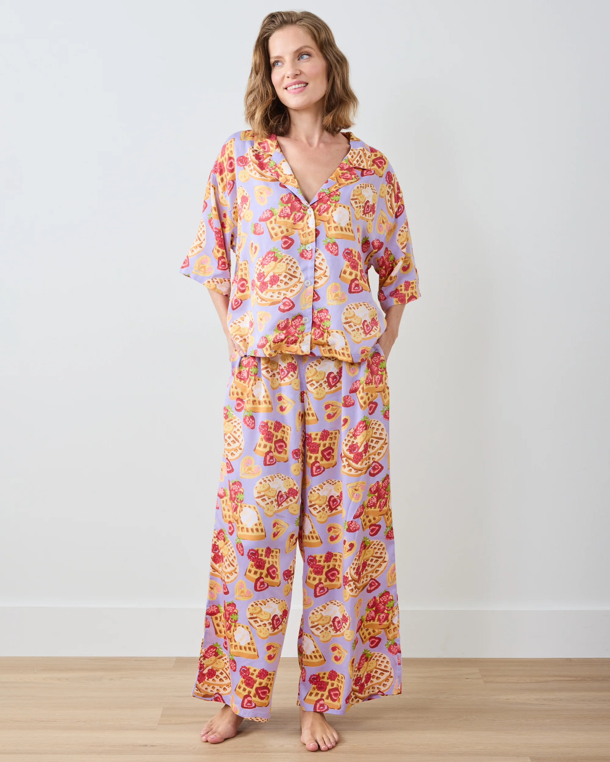 Waffles in Bed - Petite Eco Satin Wildest Dreams Set - Lavendar - Image 2