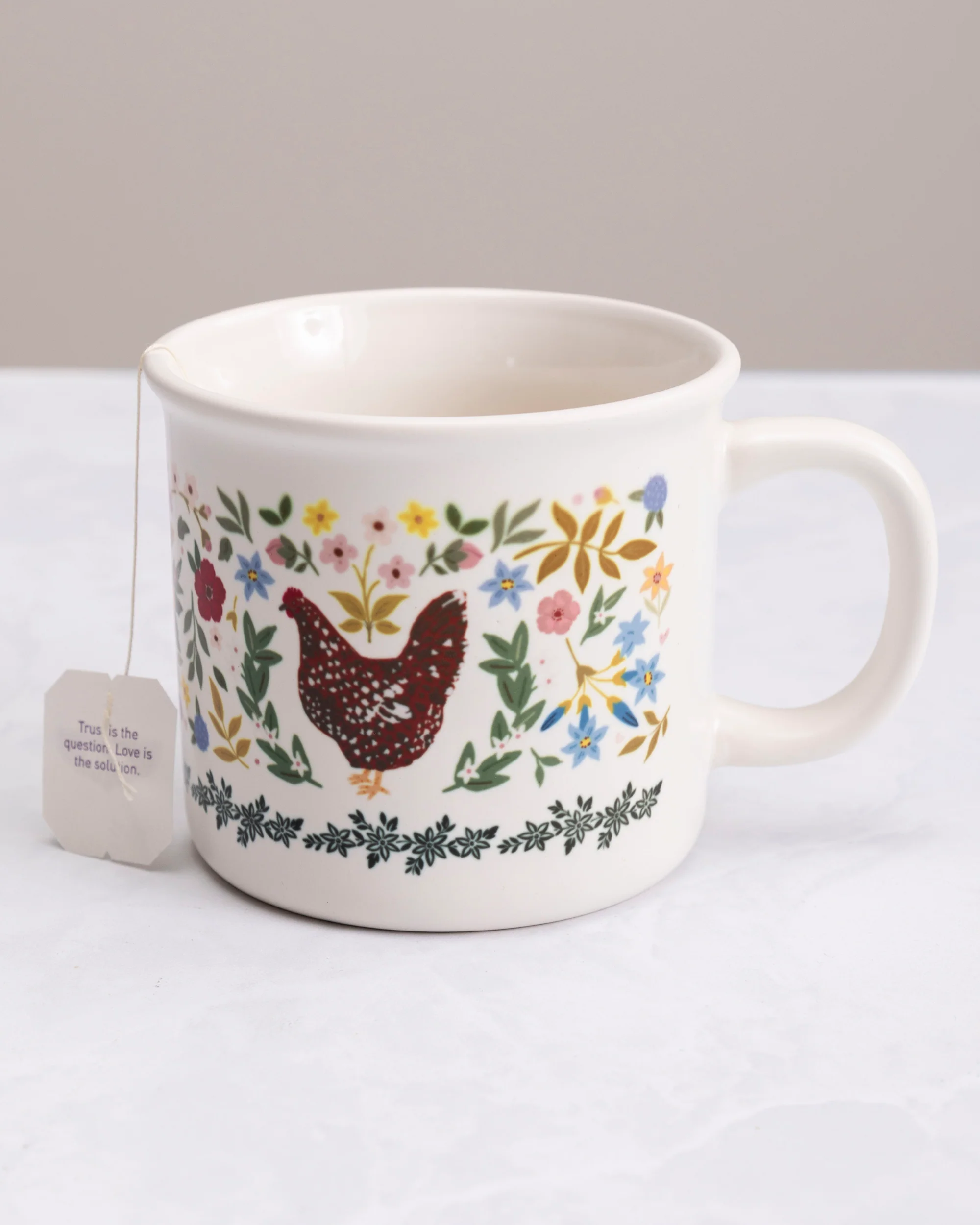 Chicken Folk Floral - Mug - Paper Farm Press - Image 2